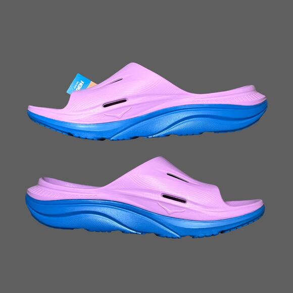 Hoka ORA Recovery Slide 3 Cyclamen Coastal Sky Mens Size 14 NWT - Picture 2 of 8